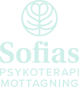 Mörkblå logotyp där det står Sofias Psykoterapimottagning